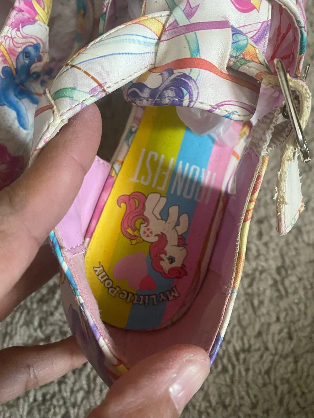 Iron Fist My little pony Multi-Color Printed platform sandals size 6 US